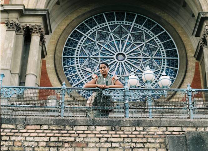 Jyoty photo in front of Alexandra Palace in London