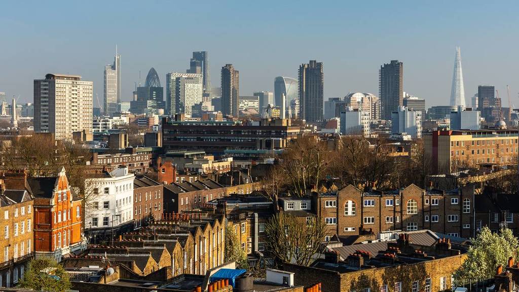 Vue de l'horizon londonien depuis les toits des immeubles de Londres