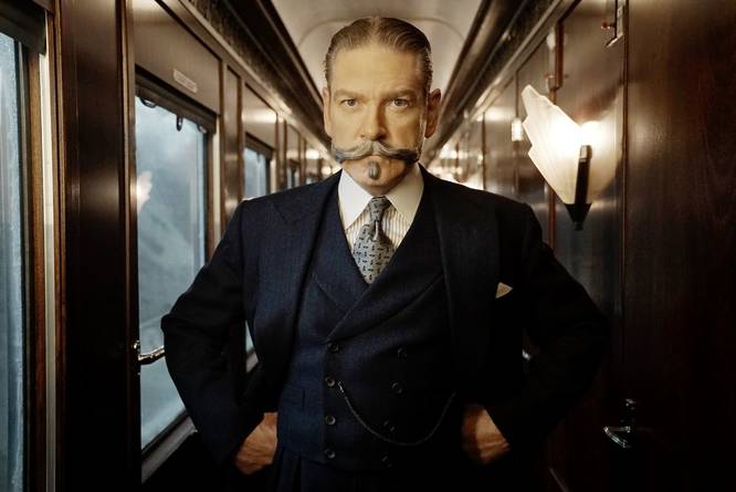 Kenneth Branagh as Hercule Poirot in Murder on the Orient Express, 2017