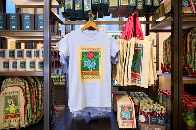 Ivysaur bag and t shirt at Pokemon x NHM pop up