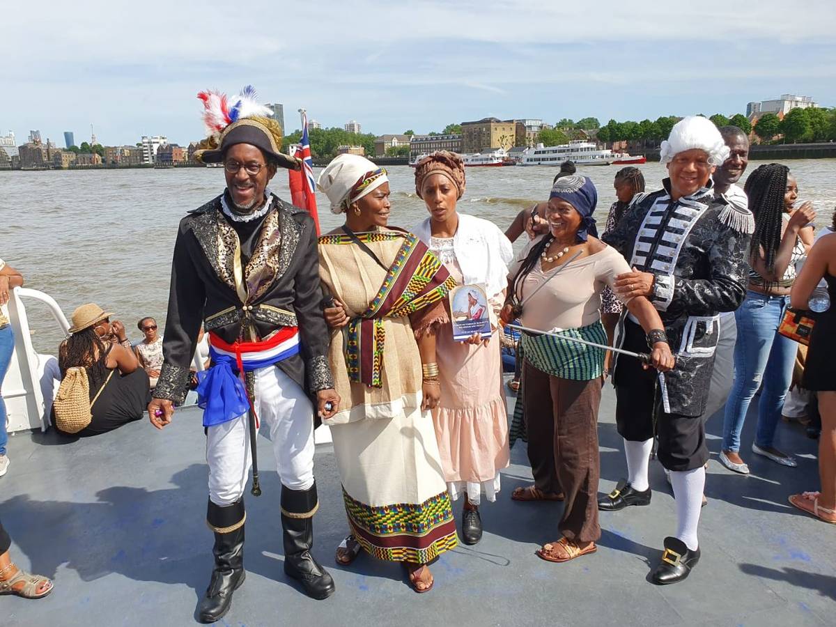 guides and participants of the Black History Walks dressed up in costumes
