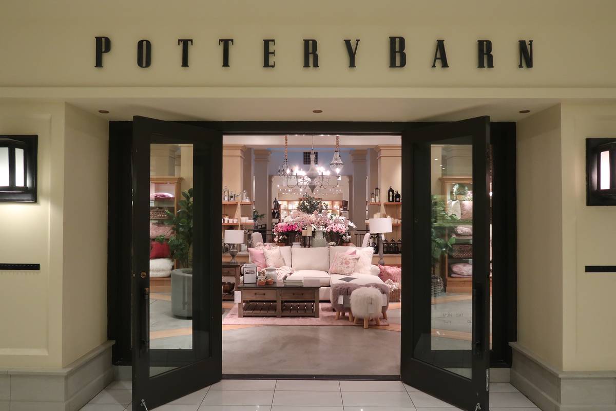 HACKENSACK, NEW JERSEY/USA - January 8, 2019: Potter Barn at the Shops at Riverside, an upscale shopping mall in Bergen County. Editorial use only.