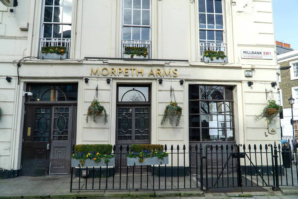 The exterior of the Morpeth Arms - a historic pub in Pimlico
