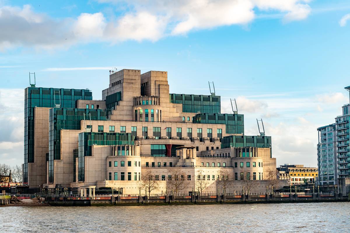 The MI6 headquartes from across the Thames