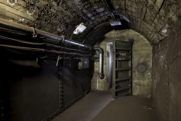 a walkway in the unfinished station