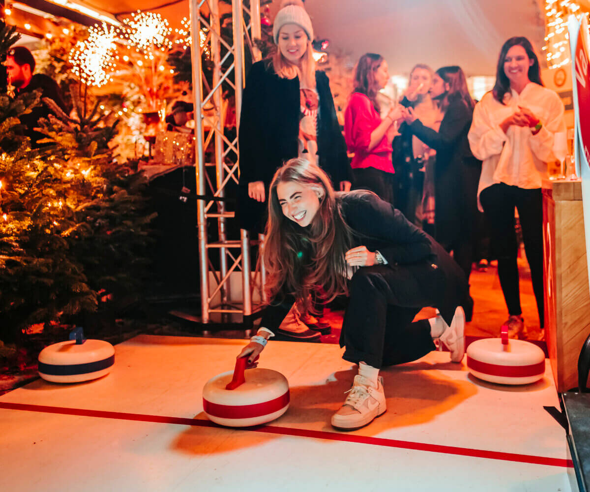people enjoying a game of curling