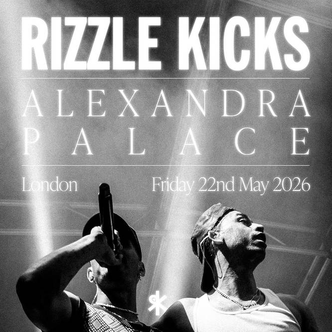 Rizzle Kicks poster for Alexandra Palace show