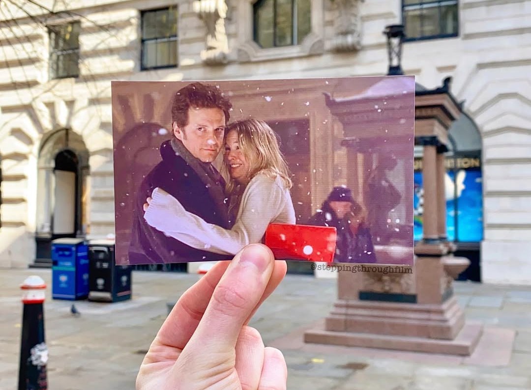 A scene from the Bridget Jones movie set in London