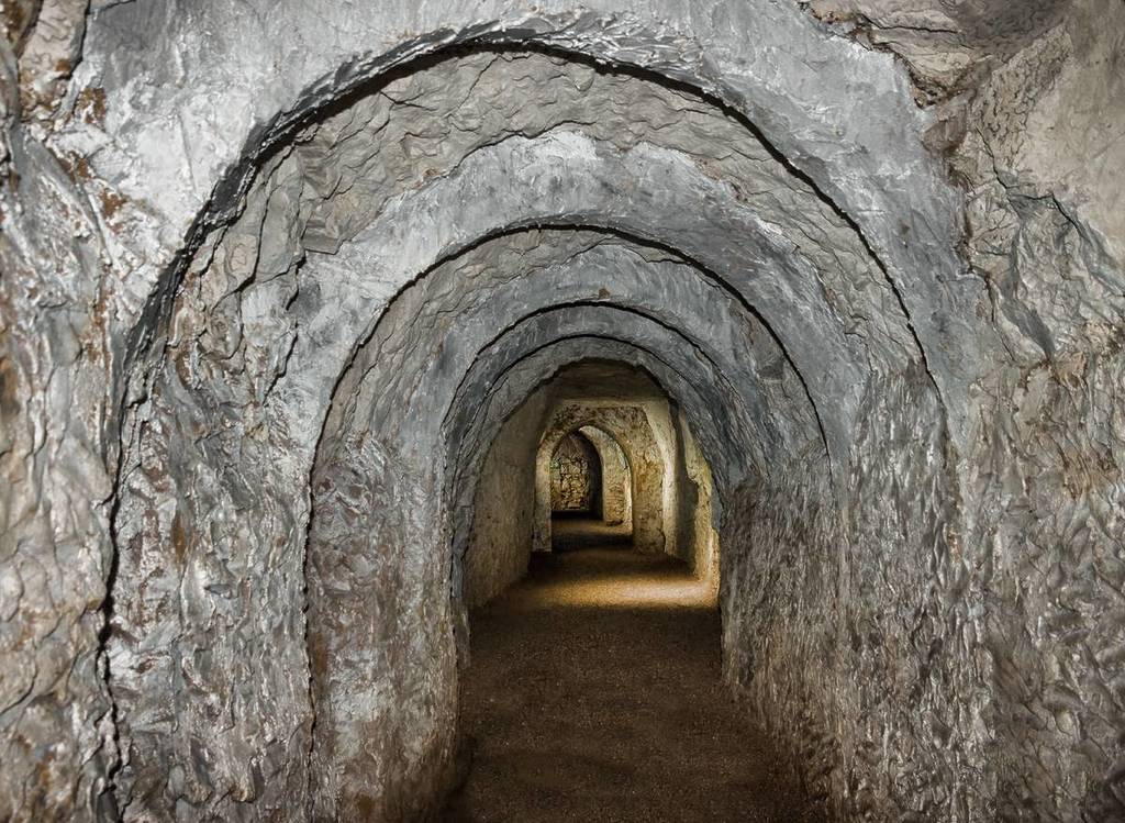 A Low, Narrow Tunnel in the Hellfire Caves, Buckinghamshire, England, 04.29.2024