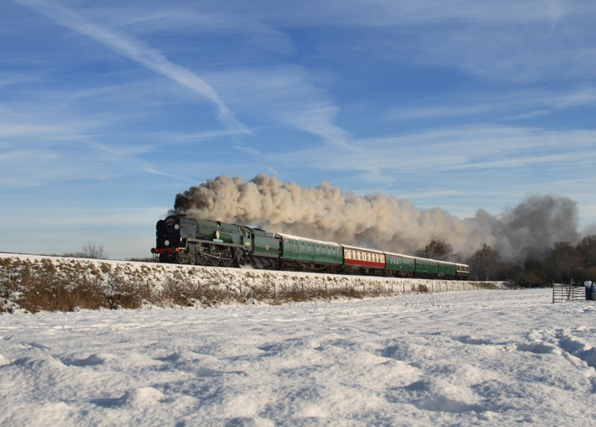 bluebell railway during winter