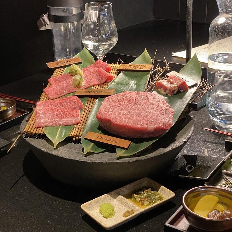 Cuts of meat from Kanpai Classic restaurant in Soho, London.
