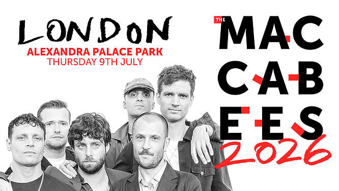 The Maccabees poster for their gig in Alexandra Palace Park in 2026