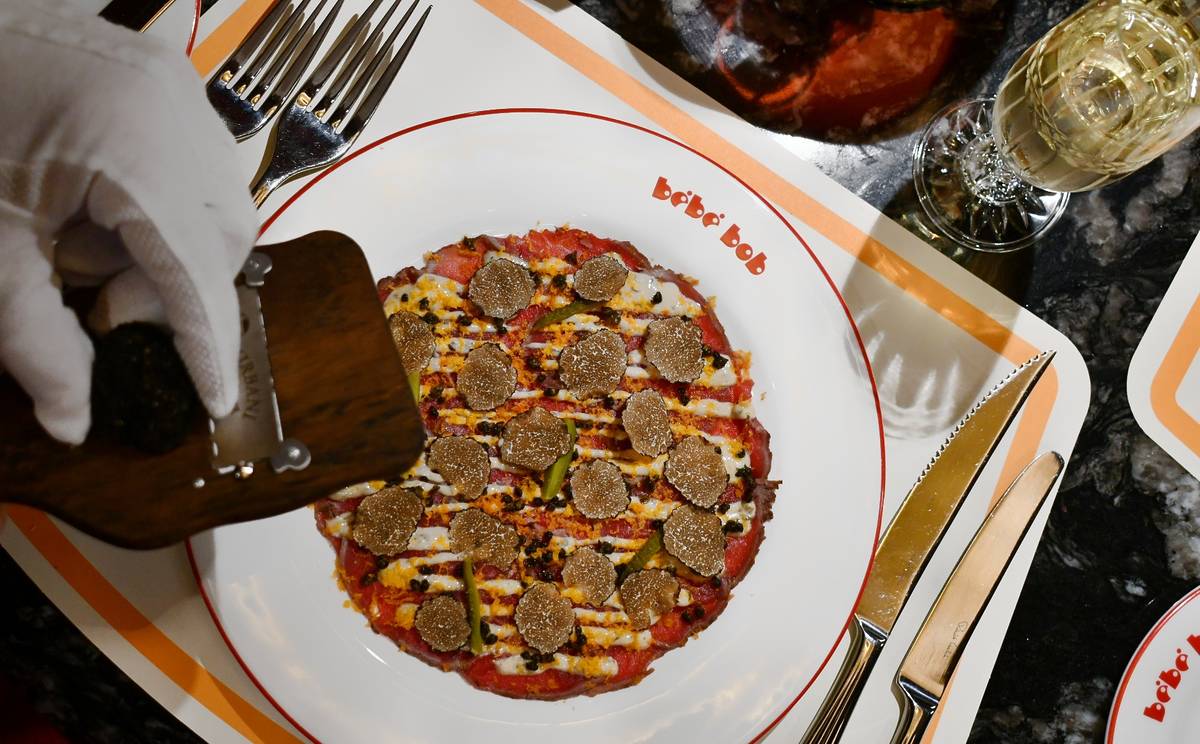 a black truffle special dish at Bébé Bob