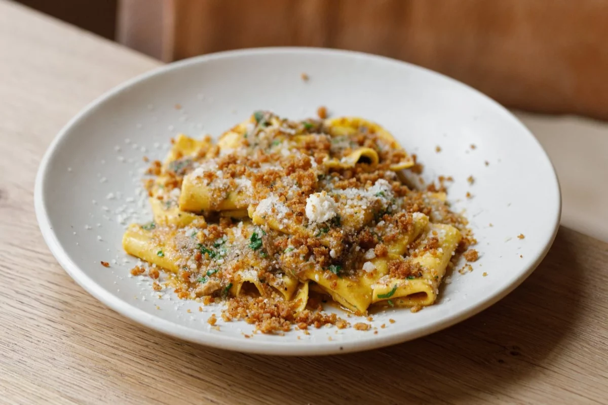 pasta served at manteca