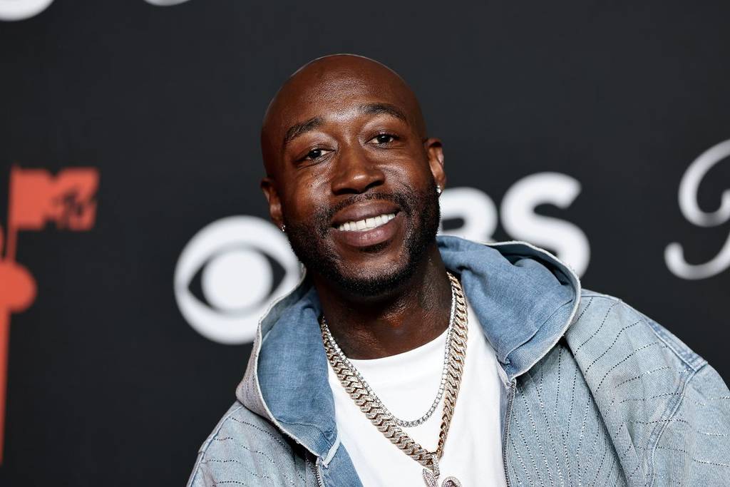 Photo of US rapper Freddie Gibbs as he attends the 2025 MTV Video Music Awards at UBS Arena on September 07, 2025 in Elmont, New York.