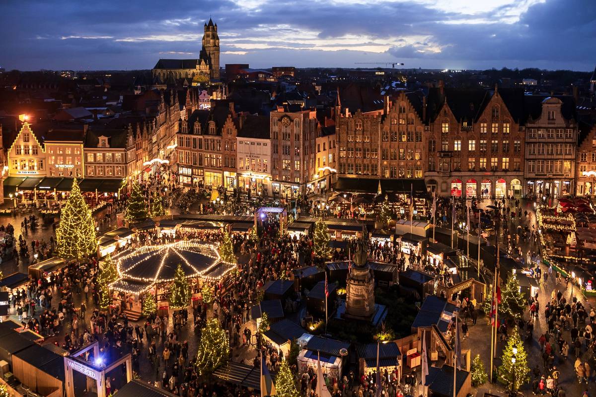 Bruges, Belgium - december 2024: Christmas Season