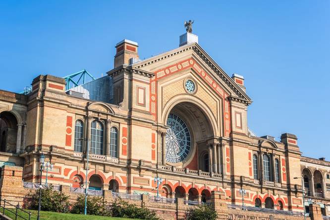 Alexandra Palace on a sunny day in London