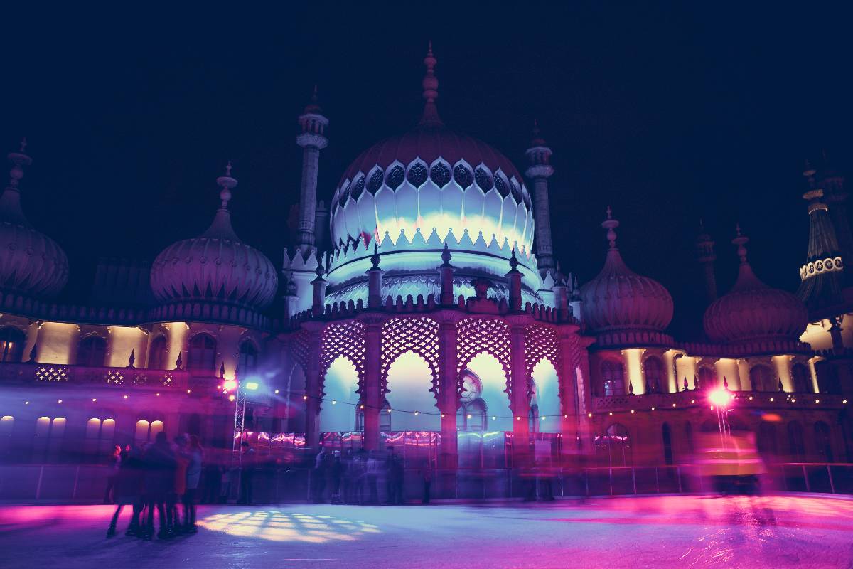 The Royal Pavilion ice rink in Brighton