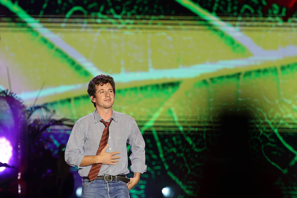 Charlie Puth preforming in Brazil