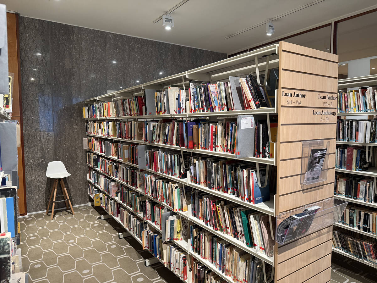 shelves covered with books in the national poetry library