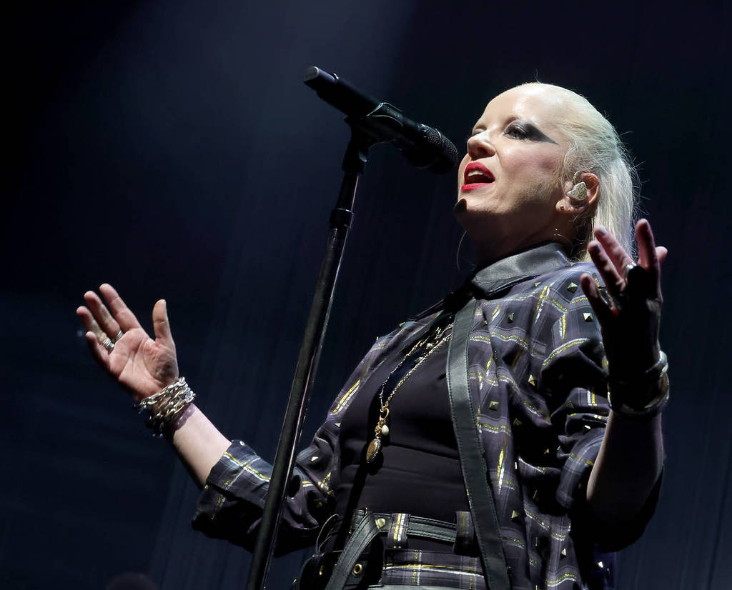 Shirley Manson of Garbage performs at Hollywood Palladium on November 05, 2025 in Los Angeles, California.