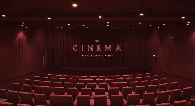 The auditorium and stage/screen at BAttersea Power Station's cinema