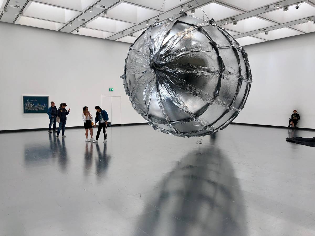 LONDON - AUGUST 19, 2018: Artworks on display at an exhibition by Lee Bul, a Korean artist, at The Hayward Gallery, Southbank Centre in Waterloo, London, UK.
