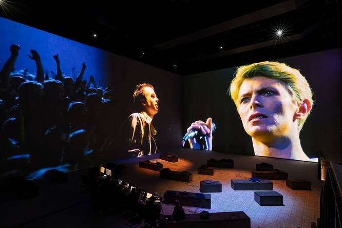 David Bowie projected image at Lightroom