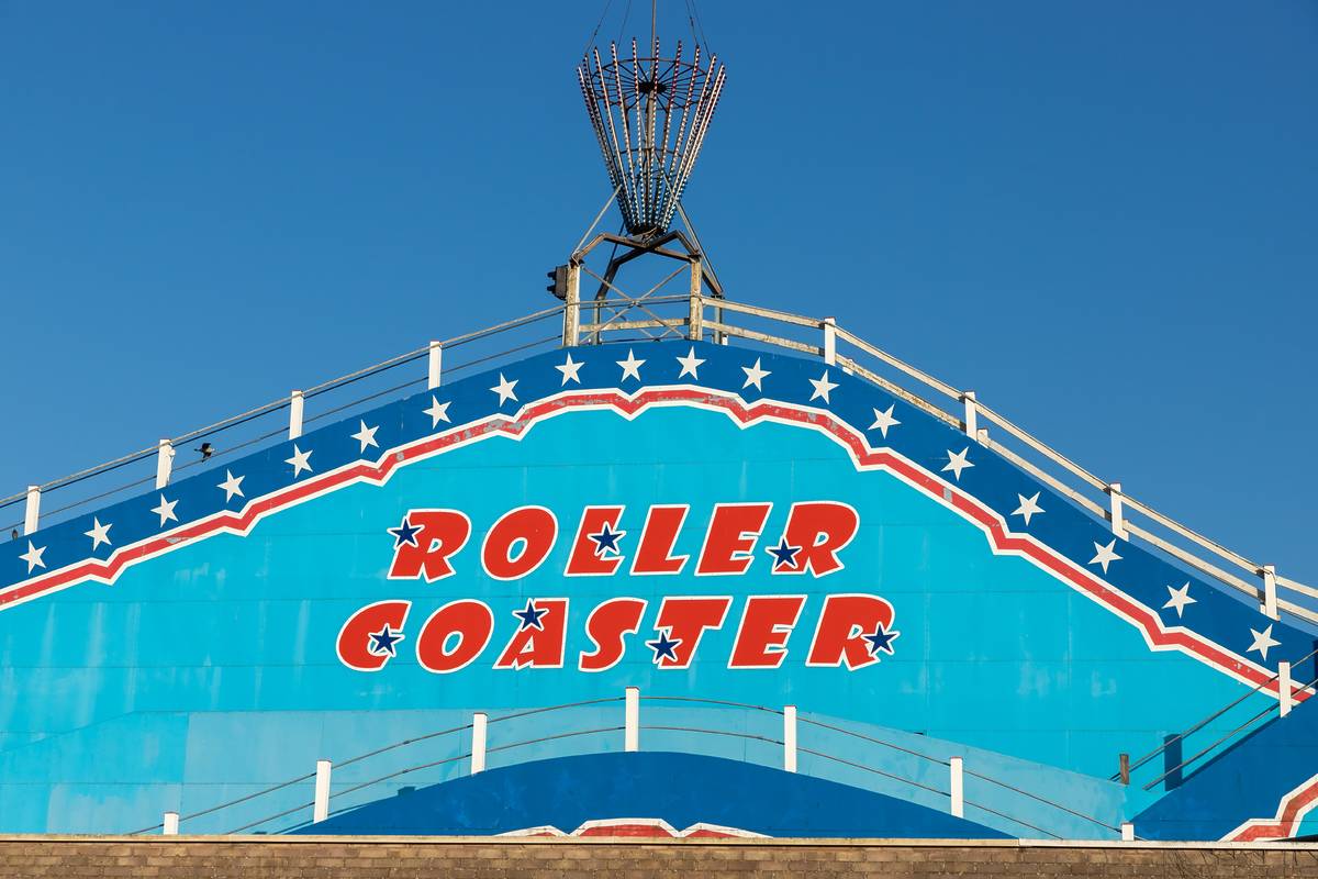 Great Yarmouth, UK - March 10 2022: Image from attractions on Great Yarmouth Pleasure Beach in North Norfolk, UK