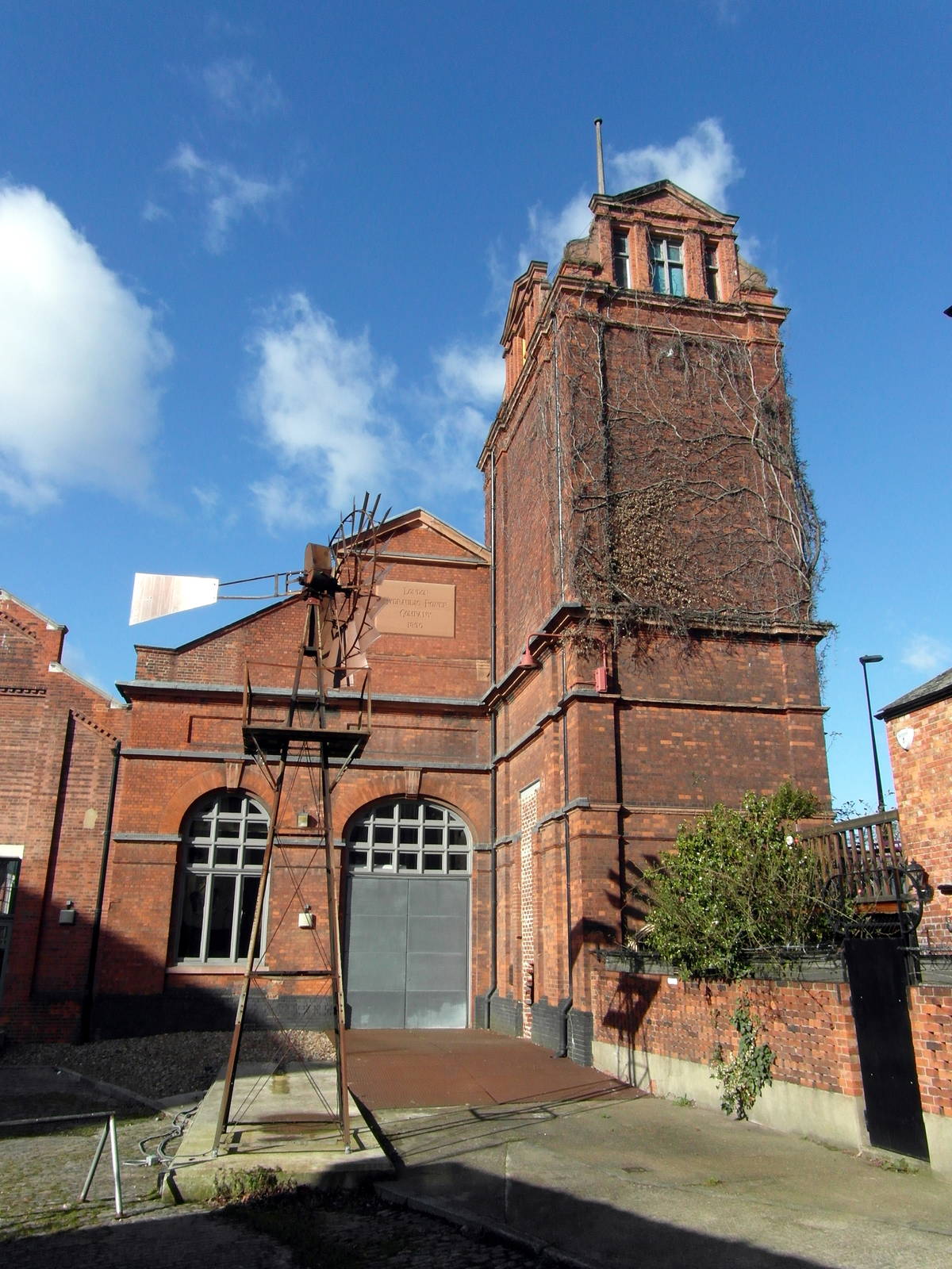 the exterior of the historic Wapping Hydraulic Pumping Station