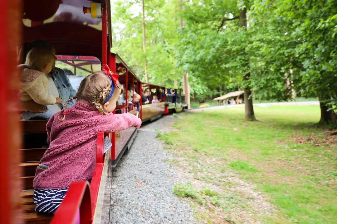 audley end miniature railway electric steam train