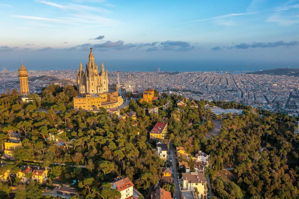 Ein Panoramablick über Barcelona