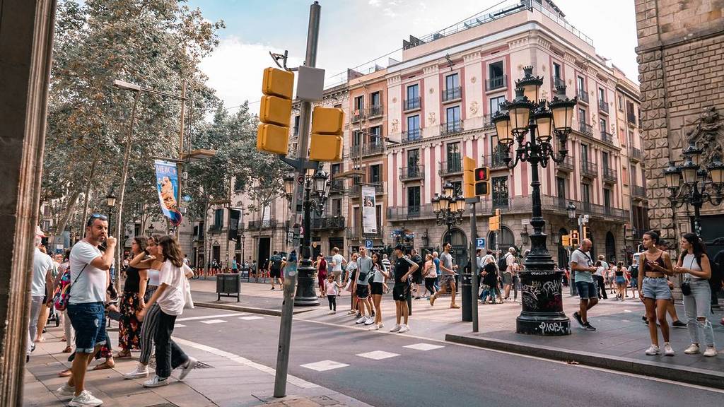 Une rue animée de Barcelone