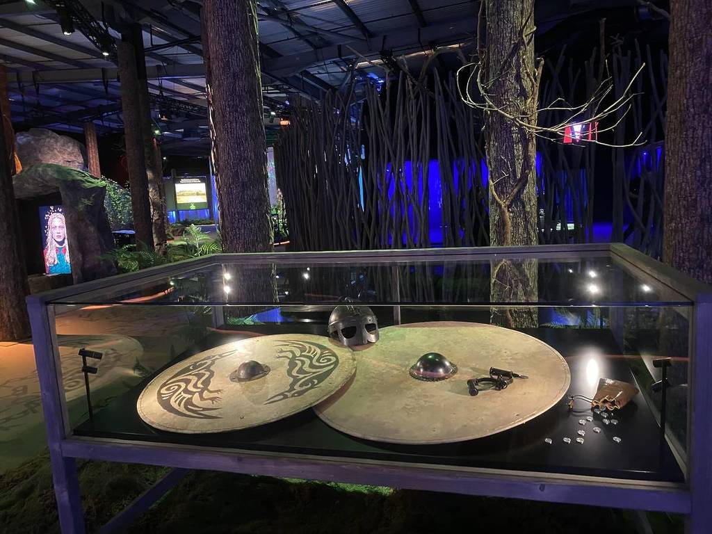 replicas of viking shields on display at Vikings: The Immersive Experience