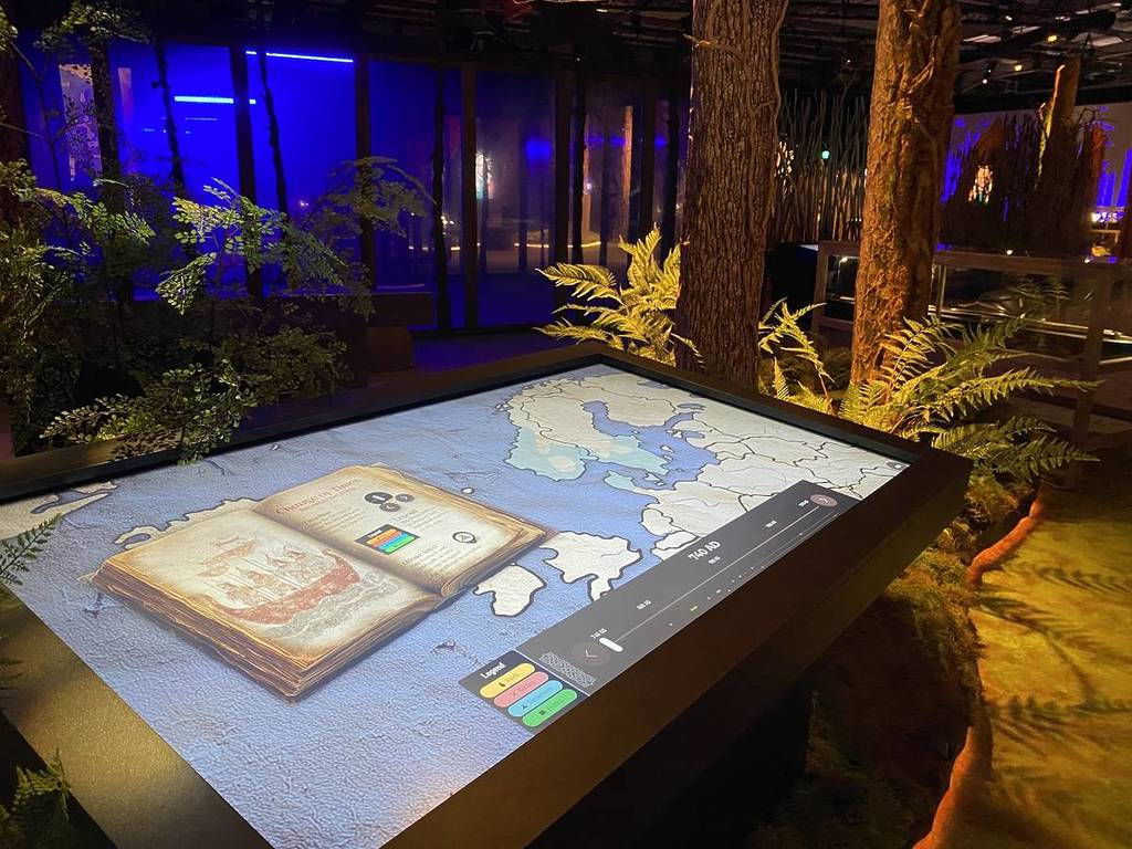 an interactive map at Vikings: The Immersive Experience