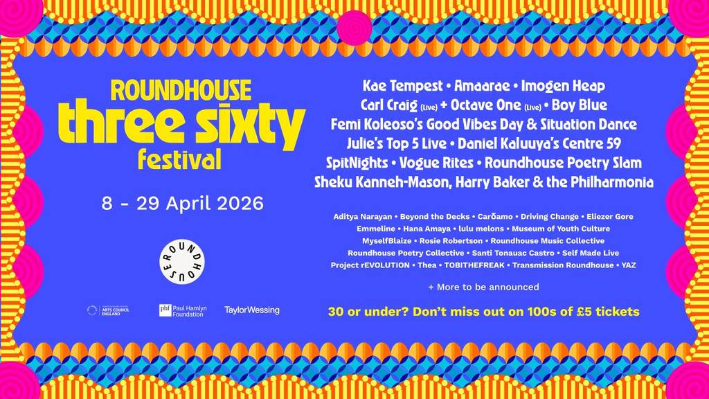 Affiche du festival Roundhouse Three-Sixty pour 2026