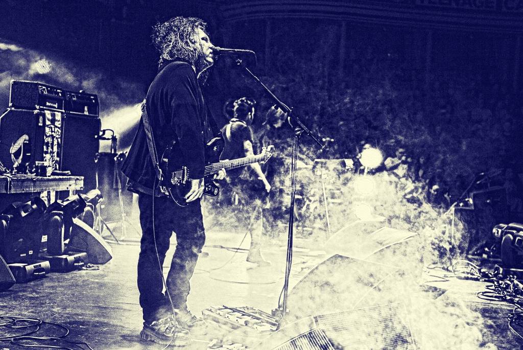 Der Cure-Druck der Band, die in der Royal Albert Hall spielt