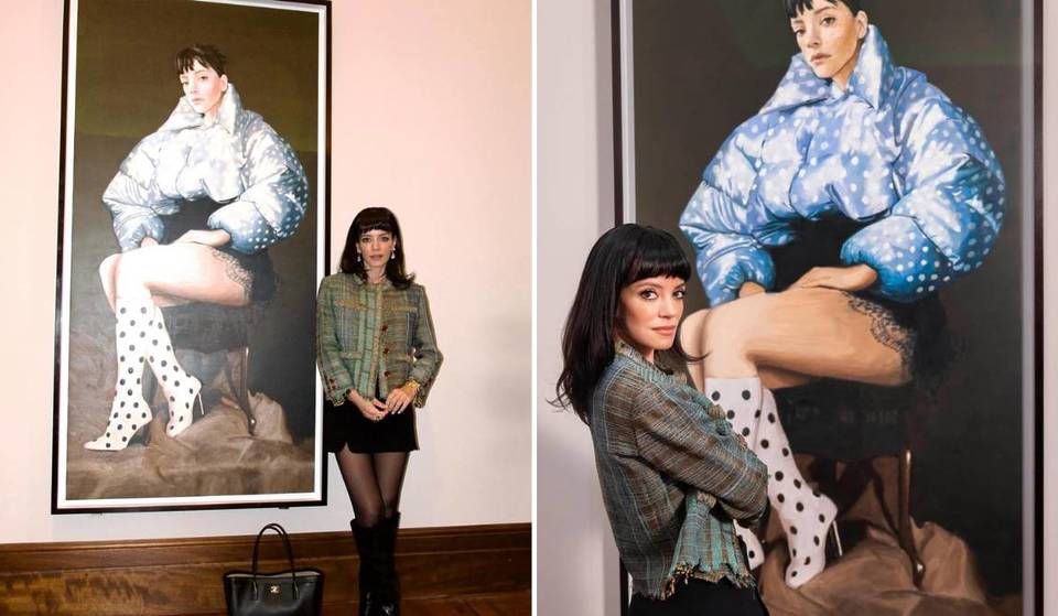 Lily Allen has unveiled the framed artwork of her ‘West End Girl’ album cover at an iconic London art gallery – and it’ll be on display for a year