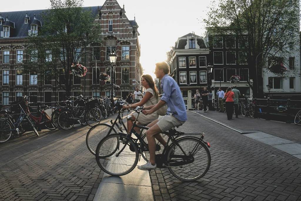 Cycling in Amsterdam Eurostar