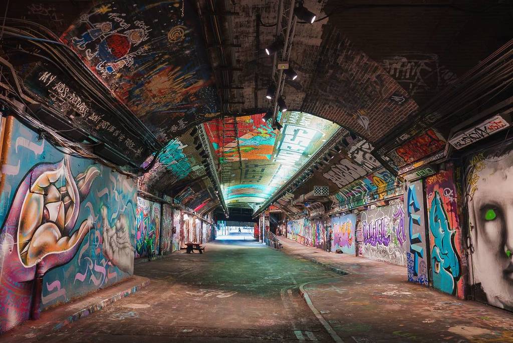 Leake Street Tunnel – ein mit Graffiti bedeckter Tunnel in London
