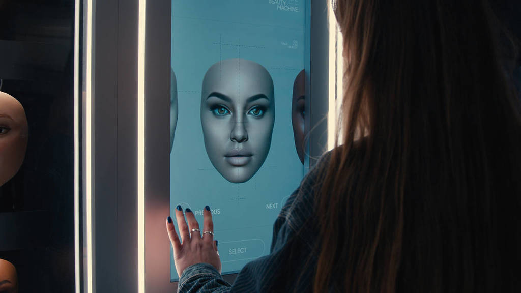 Dove face filled vending machine