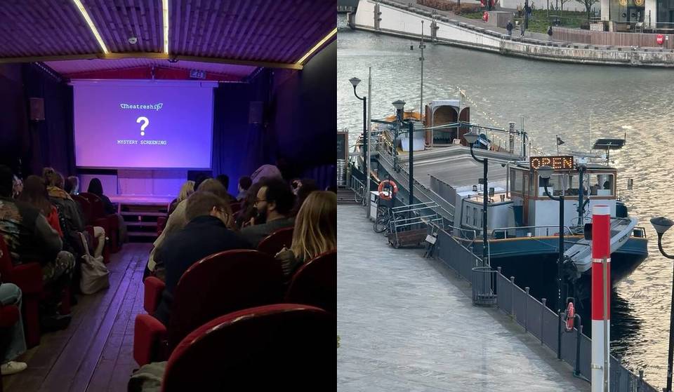 Puedes asistir a proyecciones de cine misteriosas y gratuitas a bordo de un barco en el este de Londres, y te invitarán a una ronda de bebidas si adivinas la película correctamente.