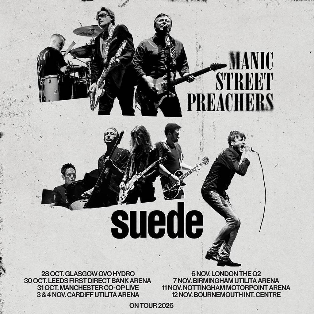 Manic Street Preachers x Suede UK tour poster