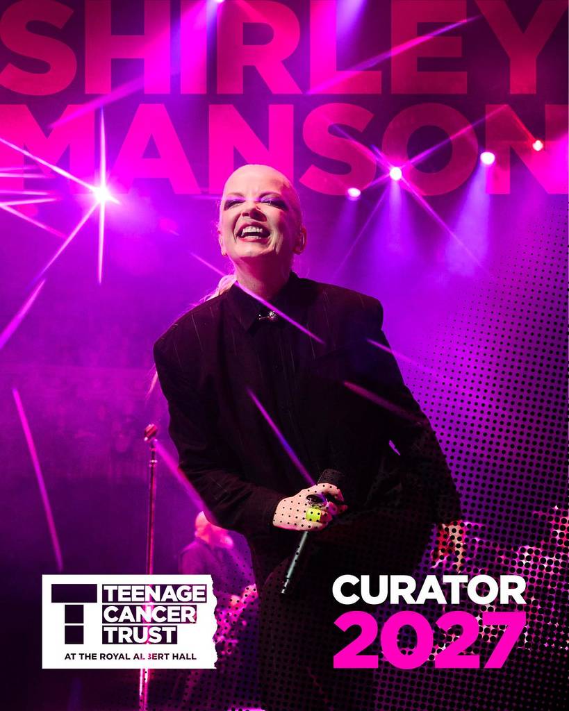 Affiche de Shirley Manson pour son rôle de commissaire des concerts du Teenage Cancer Trust en 2027