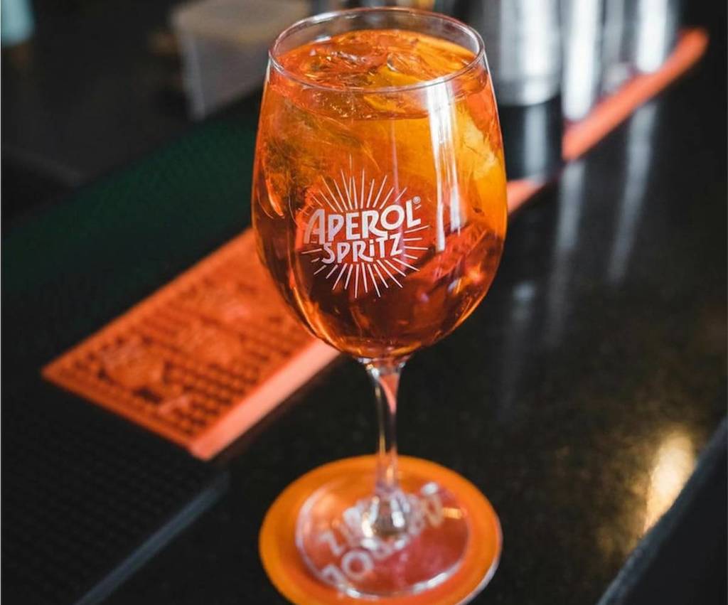 aperol on the bar