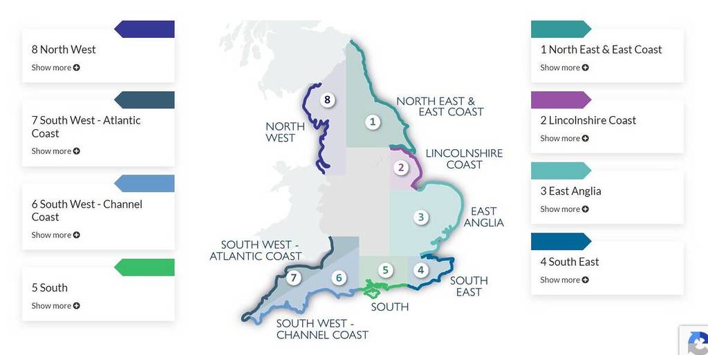 a map of the england coast path