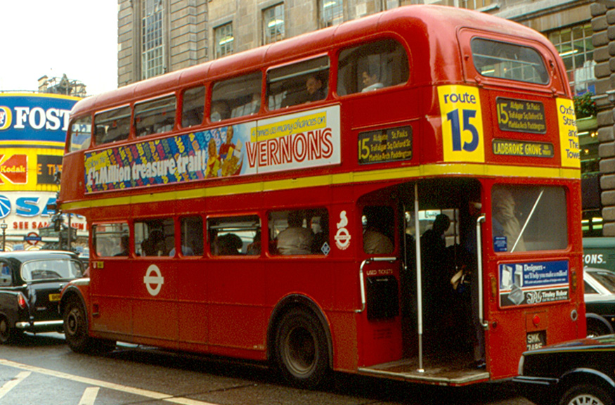 an old routemaster bus in london