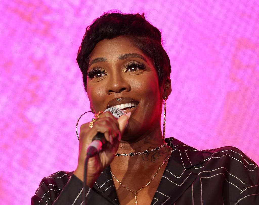 Tiwa Savage speaks onstage during the "Women in the Room" panel discussion on day three of SXSW London 2025 at the Truman Brewery on June 04, 2025 in London, England.