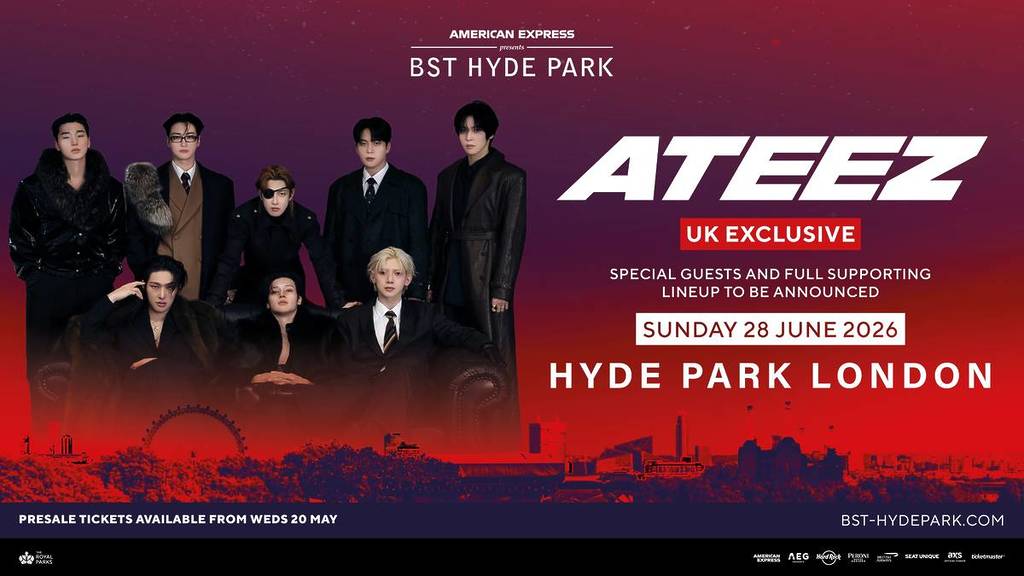 Plakat für die Headliner-Show von ATEEZ im Hyde Park BST