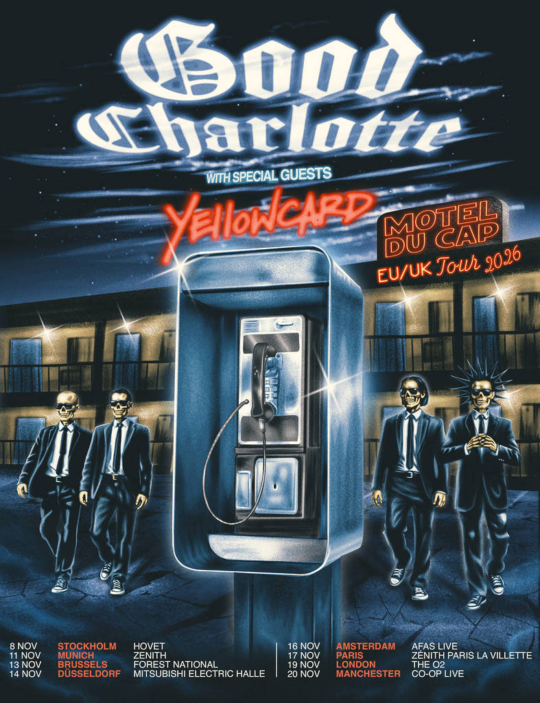 Good-Charlotte-Poster für ihre Europatournee Ende 2026